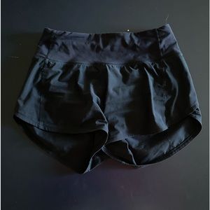 Navy blue tall lululemon speed up shorts